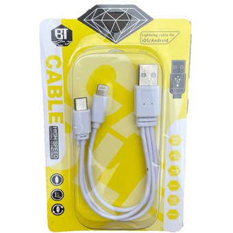 Cable usb android ios tipo c multifuncional 3 en 1