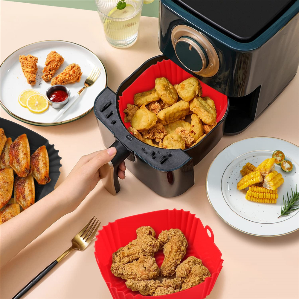 Molde de silicona cuadrado para freidora de aire (Air Fryer) 3 a 5 Litros