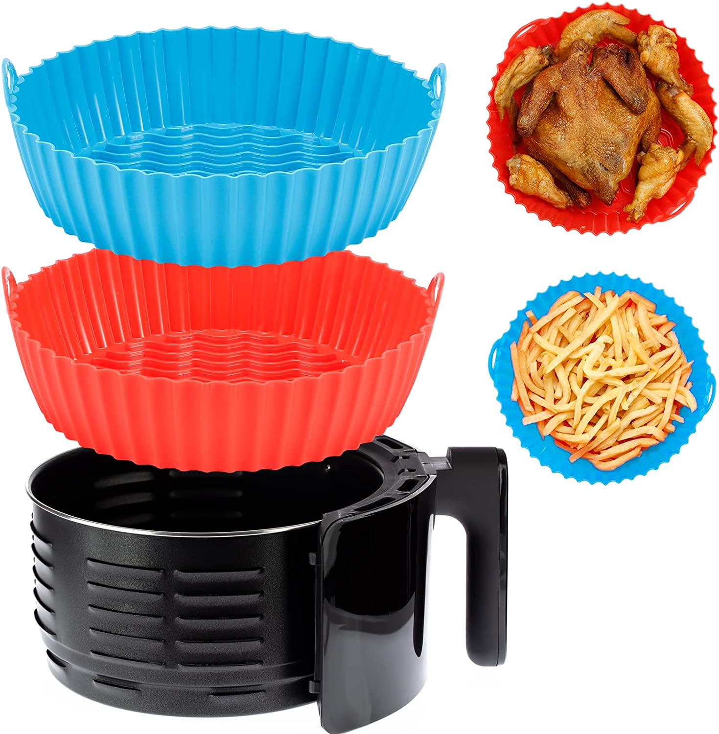 Canastilla Silicona Olla Freidora Airfryer Reutilizable 3 a 5L