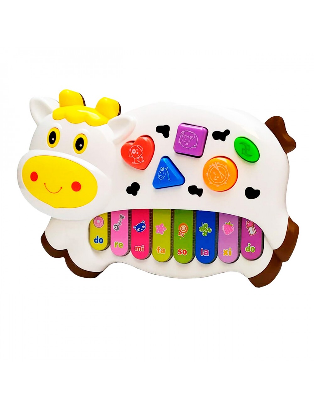 Piano Musical interactivo en forma de vaca para Bebés.