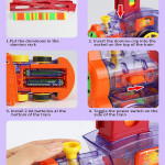 Tren Bloque de Dominó para Niños: ¡Diversión Eléctrica con Luces y Música!