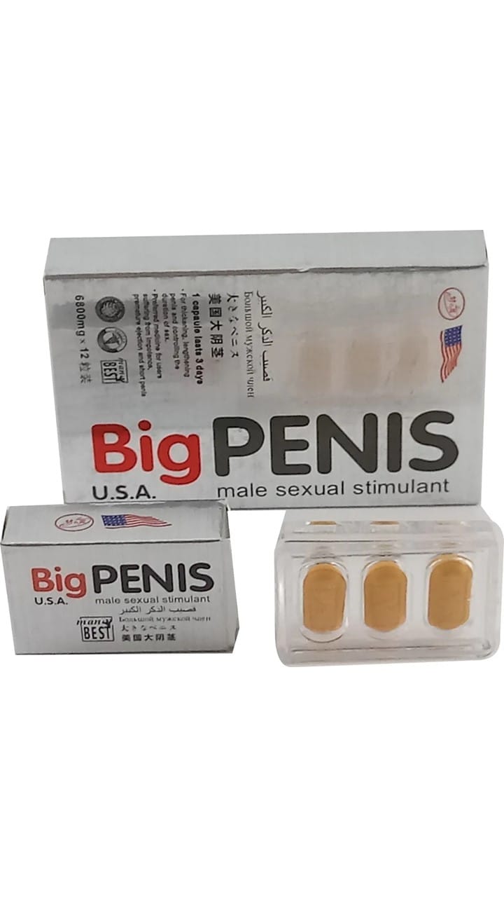 Big Penis X 12 Pastillas Engrosamiento, Alargamiento