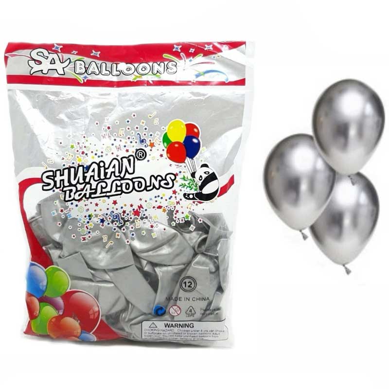 Globos cromadas espejo metalizada X50 en Látex