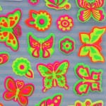 Hoja con Mas de 50 Stickers Neón Colección Mariposa o Colección Océano