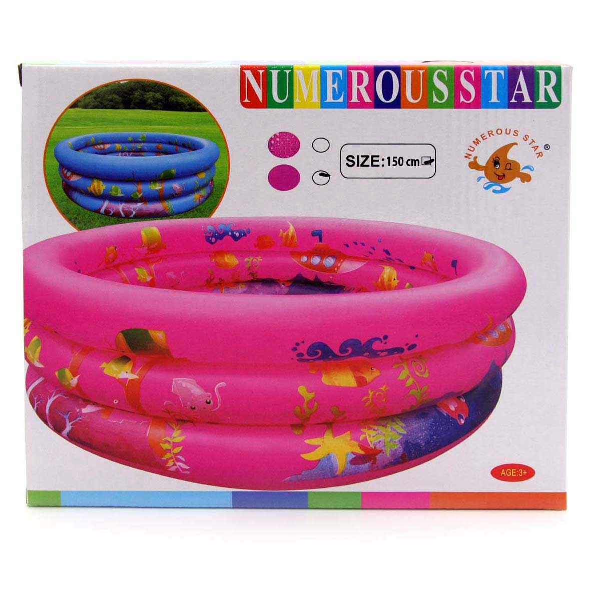 Piscina inflable 150cm de colores para niños