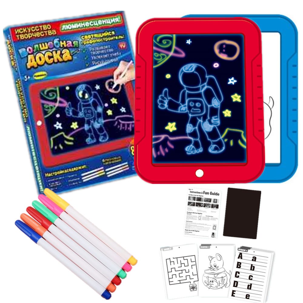 Tablet De Dibujo Mágico con Luz LED Fluorescente para niños