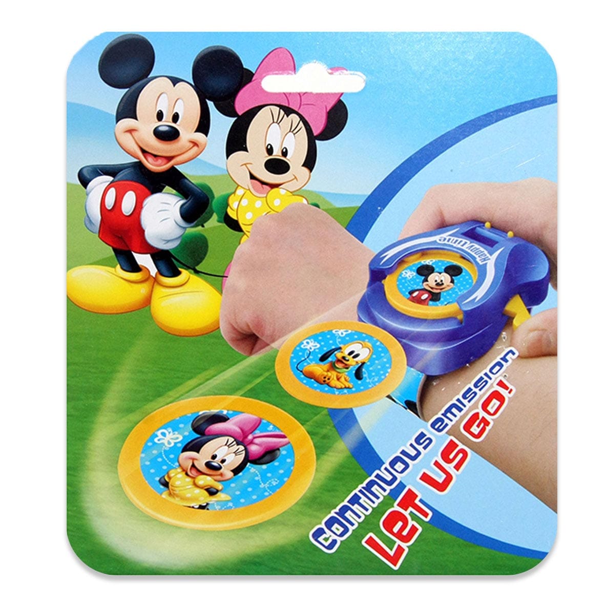 Reloj lanza tazos con figuras de Disney