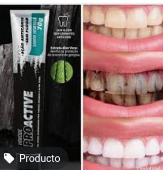 Crema dental con carbón activado para blanquear los dientes
