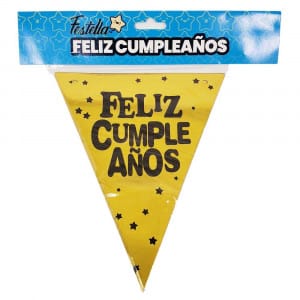 Banderín con la frase Feliz Cumpleaños