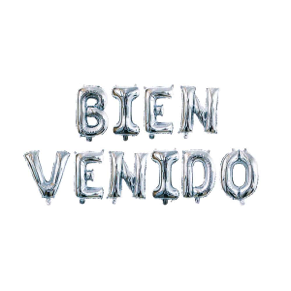 Globos letras bienvenido