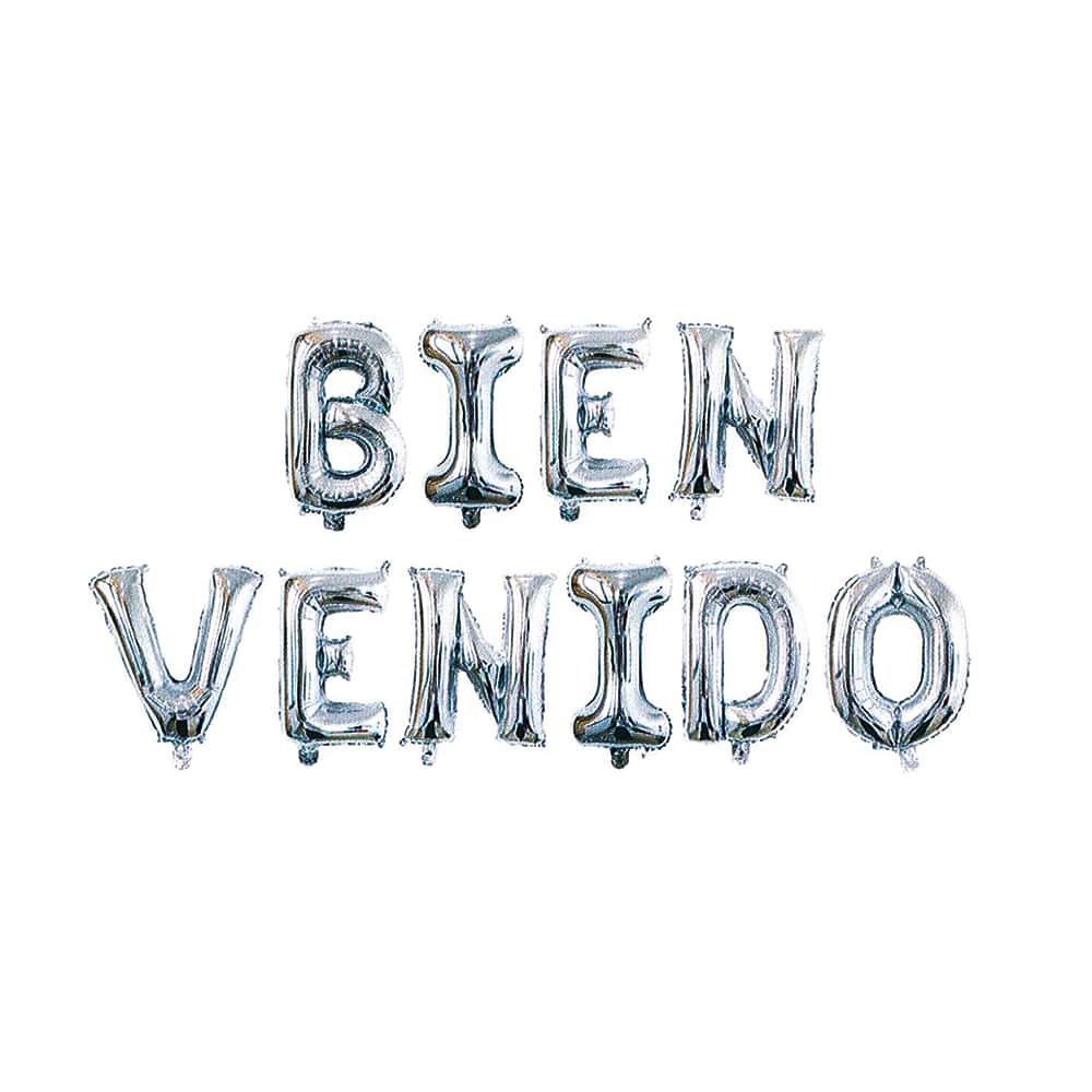 Globos letras bienvenido