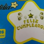 Letras FELIZ CUMLEAÑOS con estrella (26 piezas)