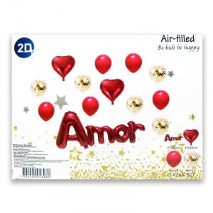 Set de globos de 13 piezas (AMOR)