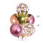 Bouquet de corona y globos de látex