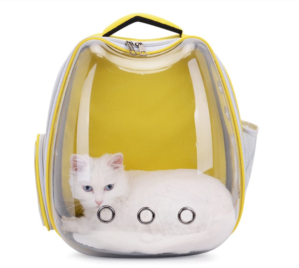 Bolso con cápsula espacial para transportar mascotas medianas a pequeñas