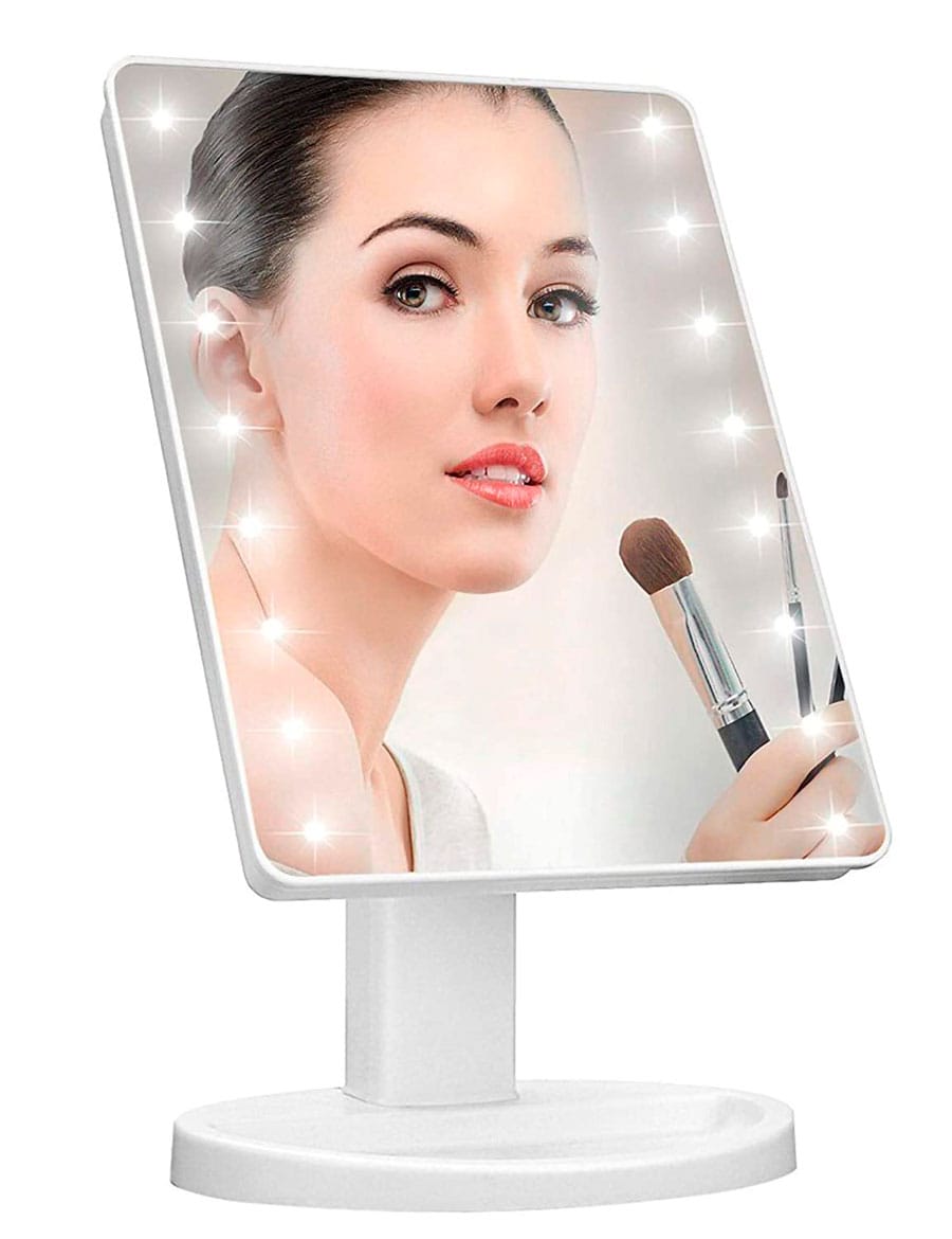 Espejo Para Maquillaje Luz Led HD Con Base Para Mesa