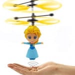 Drene  Helicóptero Con Sensor Infrarrojo Operado A Mano Recargable Con USB,  Elsa Frozen - Azul