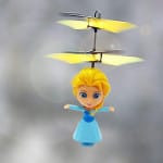 Drene  Helicóptero Con Sensor Infrarrojo Operado A Mano Recargable Con USB,  Elsa Frozen - Azul