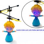 Drene  Helicóptero Con Sensor Infrarrojo Operado A Mano Recargable Con USB,  Elsa Frozen - Azul