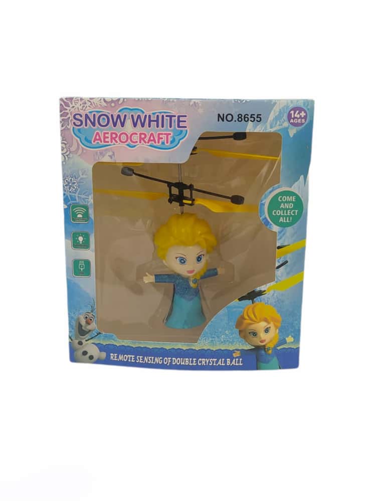 Drene  Helicóptero Con Sensor Infrarrojo Operado A Mano Recargable Con USB,  Elsa Frozen - Azul