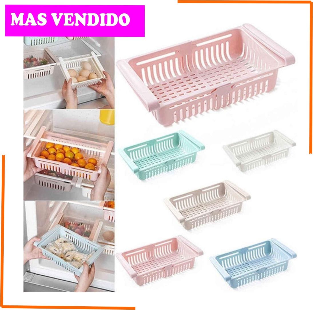 Organizador Cesta Multiusos Expandible Neveras Escritorios